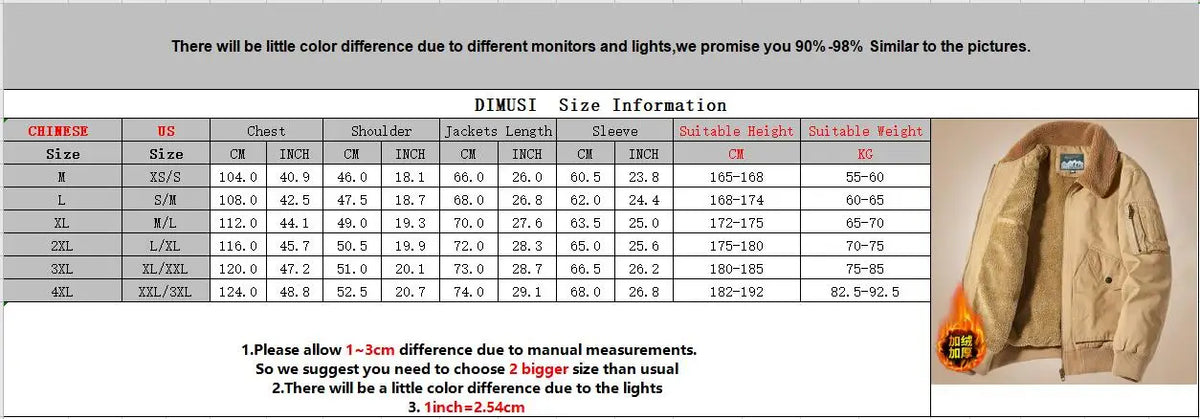 DIMUSI Winter Men's Bomber Jacket Casual Male Outwear Fleece Fur Collar Warm Coats Fashion Retro Military Jackets Man Clothing
