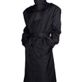 Mauroicardi Spring Autumn Cool Long Black Oversized Trench Coat Men Belt Double Breasted Loose Casual Windproof Outerwear 2022