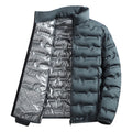 LEOSOXS-Men's outerwear made of graphene material, warm and casual, lightweight stand up collar, winter casual warm top