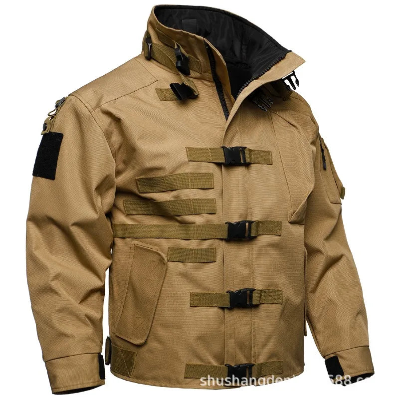 New outdoor windproof imitation water-width jacket functional jacket mountaineering wear-resistant jacket