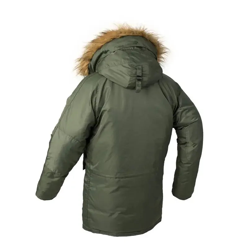 Army Korean Thick Parka Winter Fur Hood Warm Tactical Bomber N3B Puffer Men Long Windproof Parkas Coat Military Male Clothes