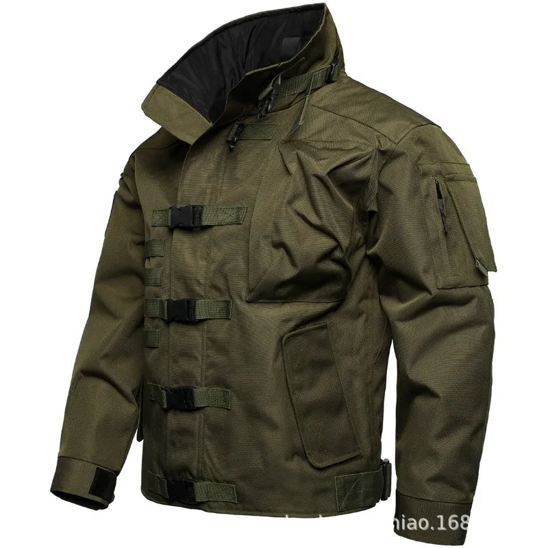New outdoor windproof imitation water-width jacket functional jacket mountaineering wear-resistant jacket
