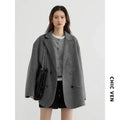 CHIC VEN Women's Woolen Coats Fashion Solid Loose Warm Jackets Korean Casual Office Lady Female Clothing Spring Autumn New 2026