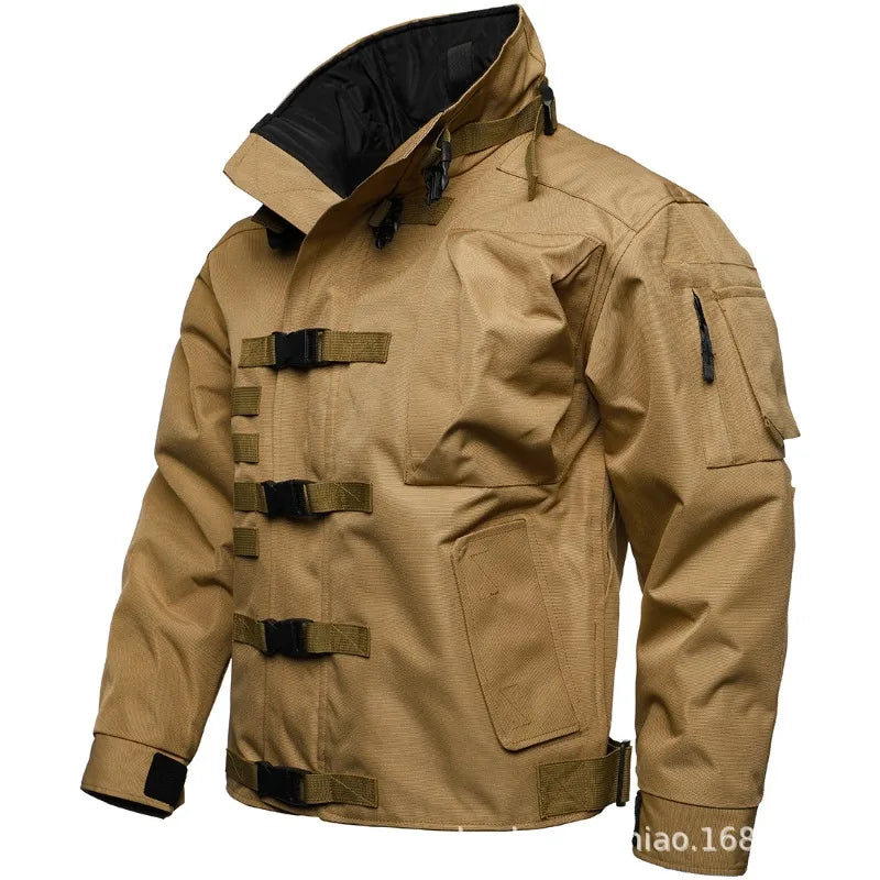 New outdoor windproof imitation water-width jacket functional jacket mountaineering wear-resistant jacket