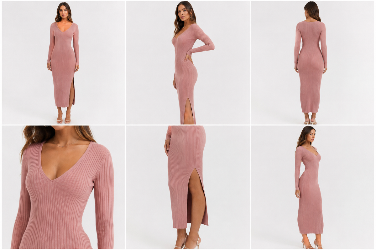 ✨ SOUD™ Ribbed Elegance Dress